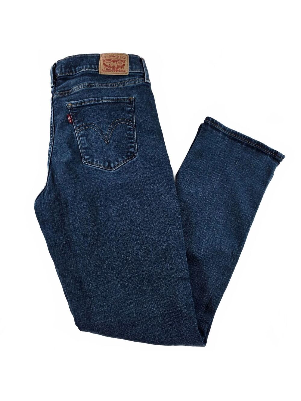 Levi's Classic Straight Women's Jeans Size 14L Dark Blue Denim